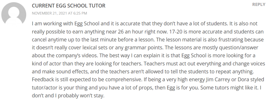 Egg School review