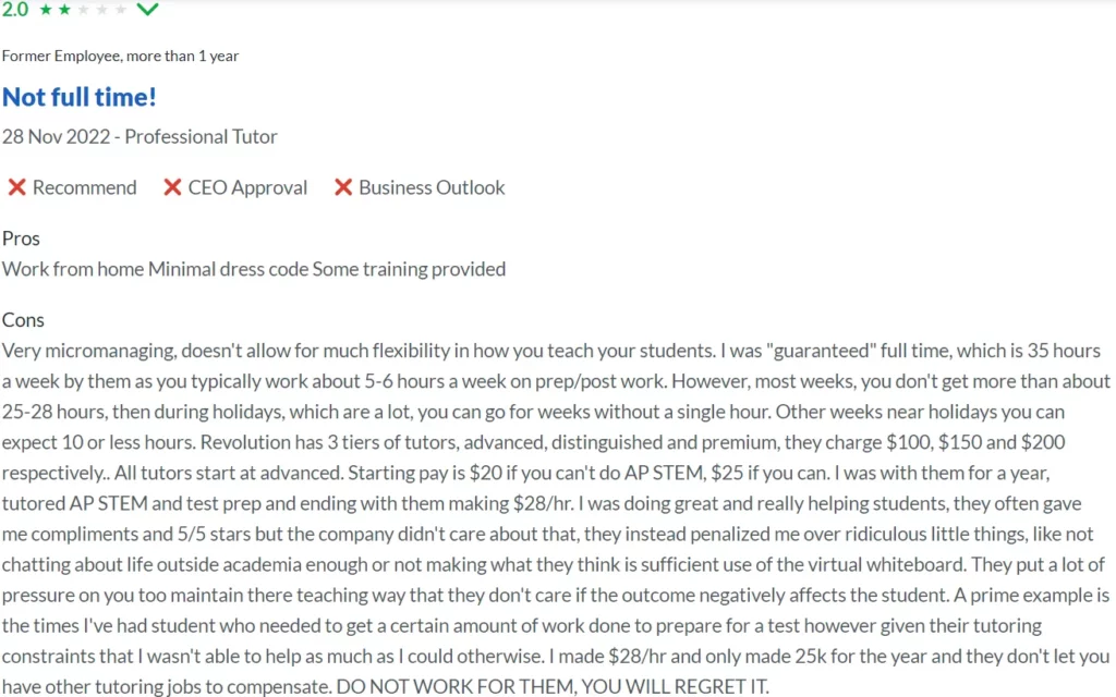 Revolution Prep tutor review